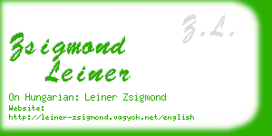 zsigmond leiner business card